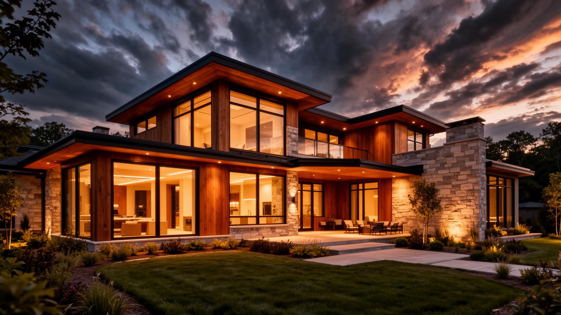Modern luxury home built by United Constructors Inc.